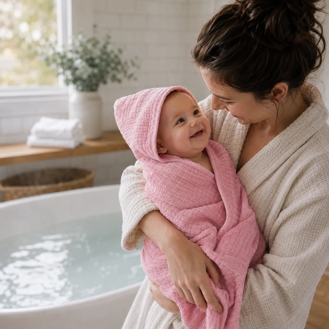 Muslin Hooded Towel - Image 4
